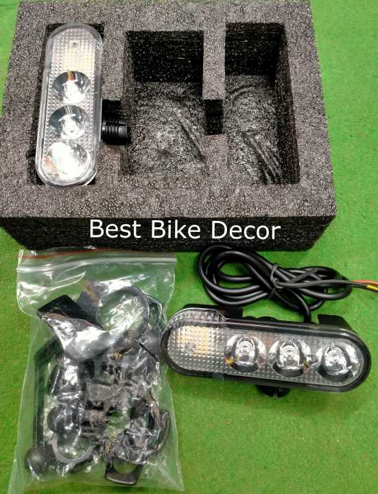 Driving And Fog Lamp 3 Led Light With Parking Yellow Light