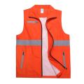 customized LOGO new casual summer Joker young men's solid composite reflective sleeveless lapel zipper women vest top. 