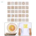 30Pcs Painting Template Stencils Set Art Craft Stencil Embossing Painting Stencil Drawing Templates for Painting on Wood Fabric Art Supplies.