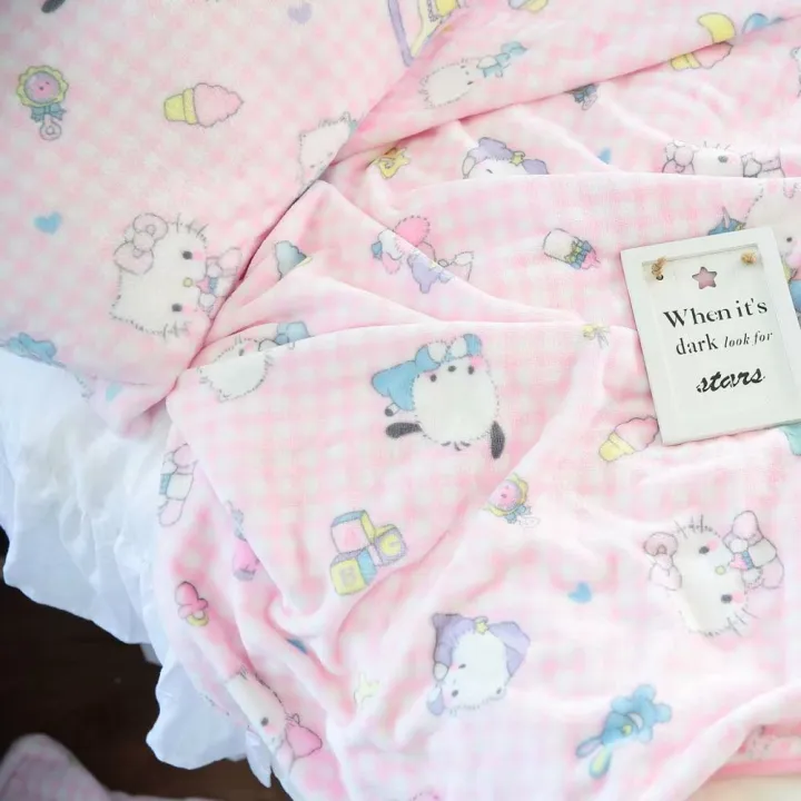 Cartoon%20Hello%20Kitty%20Plush%20Blanket%20Anime%20Flannel%20Pillowcase%20Kawaii%20Sanrio%20Room%20Decor%20Nap%20Air%20Conditioner%20QuiltFine%20Gift%20For%20Girl%20-%20Image%205