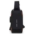 Anti-Theft Travel Bag Male Usb Charging Chest Bag Pack Multifunction Patent Leather Chest Bag Men Waterproof Men Crossbody Bag. - Cross Body Bag. 