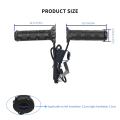 Motorcycle Hand Heated Grips 22mm Hand Heated Grips ATV Warmers Molded Grips Black Adjustable Temperature Heated Grip Handle.