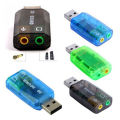 USB 2.0 Sound Card 3D USB Audio 5.1 Channel External Adapter 3.5mm.