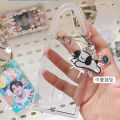 Kpop Photocard Holder Stray Kids aesthetic Decorated Card Holder Ins Album Acrylic Kawaii Photocards for Girls Kpop Stationery.