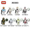 Single Sale Star War Minifigures Building Blocks 13th Clone Trooper Desert Soldier Recon Trooper Assemble Bricks for Children Boys Gift Toys X0303. 