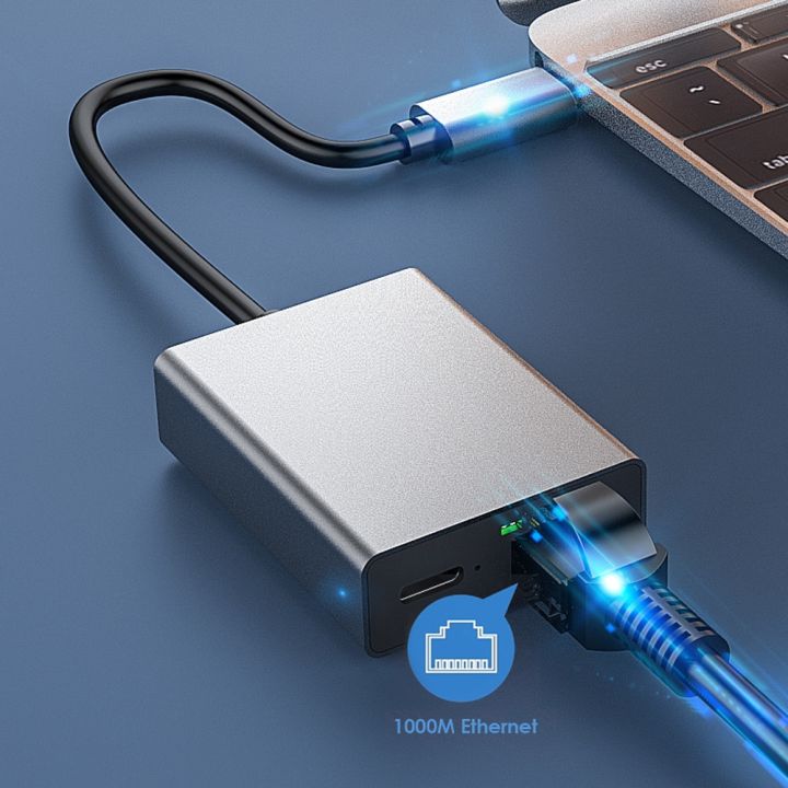 1000mbps type c to rj45 internet cable plug and play usb to ethernet