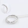 ( Pack of 5) 10 Cm Spiral Tightener Ring Size Transparent Silicone Adjuster for Loose Ring Jewelry Guard. 