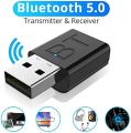 USB Bluetooth 5.0 Transmitter Receiver for TV, Home Theatre and Car 2 in 1. 