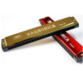 24 Holes C Key Metal Harmonica Chromaric Harmonica elegance Mouth Organ. 