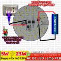 Emergency Lamp Plate AC DC Backup Lamp Plate Connect AC 220V and 3.7V Battery.