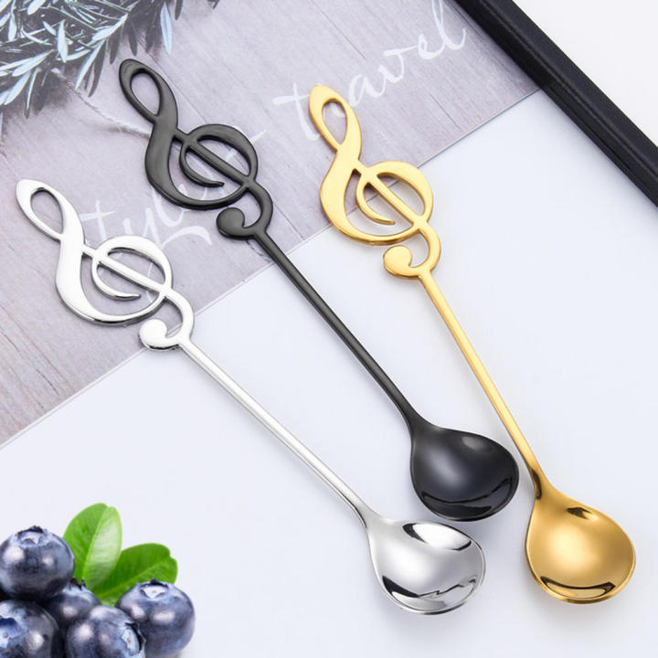 Teaspoon%20Coffee%20Creative%20Cream%20Stirring%20Dessert%20Note%20Stainless%20Steel%20-%20Image%202