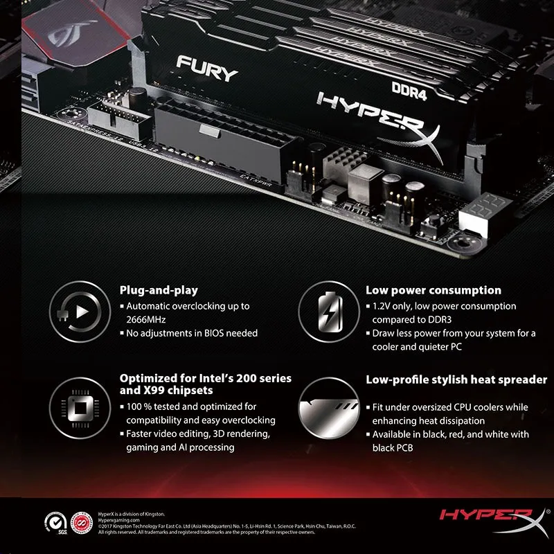 Fury Black Kingston Hyperx Fury Ddr4 2133 Kingston HyperX Fury