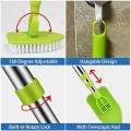 Extendable Floor Scrubber Triangle Sponge Telescopic Glass Wiper Long Brush Handle Floor Bathroom Bathtub Tile Cleaning Tool.
