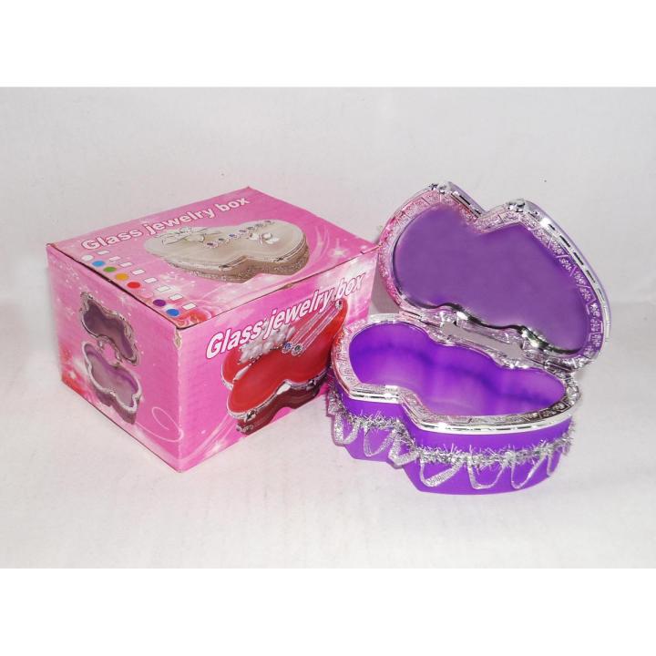 Heart Shape Jewelry Display Box glass Jewellery Storage Organigation/Gift