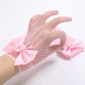 1Pair Girls Princess Dress Mesh Bow Lace Pearl Ornament Gloves Party Supplies Kids Birthday Ceremony Coronation Accessories Gift. 