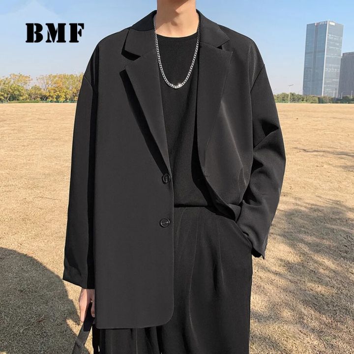 Male Kpop Style Clothing Korean Style Hip Hop Loose Plus Size Suit Male  Kpop Oversized