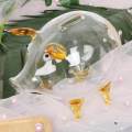 Transparent Pig Piggy Bank Novelty Tabletop Glass Pig Piggy Bank. 