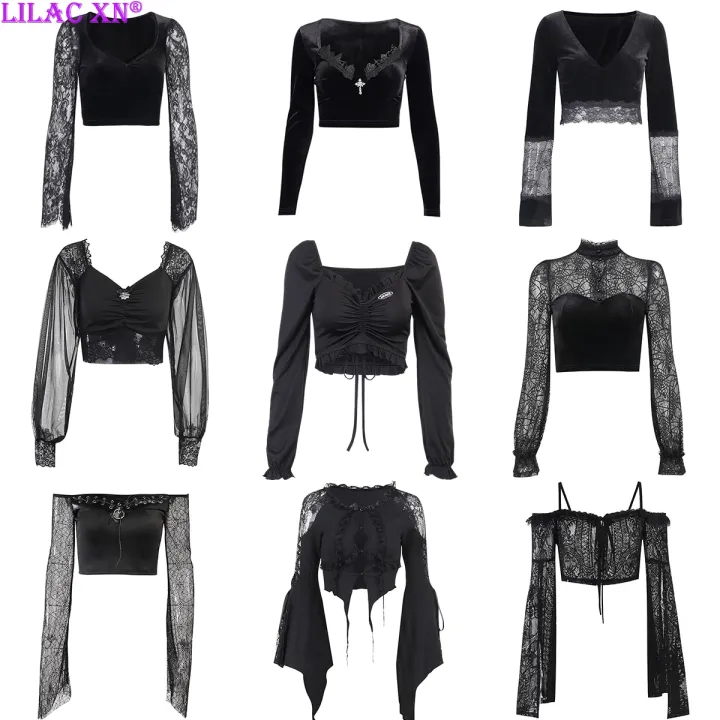 Goth%20Black%20Long%20Sleeve%20Corset%20Crop%20Tops%20Women%20Aesthetic%20V-Neck%20Velvet%20Lace%20Mesh%20T-Shirts%20Y2K%20Harajuku%20Vintage%20Fashion%20Tops%20-%20Image%203