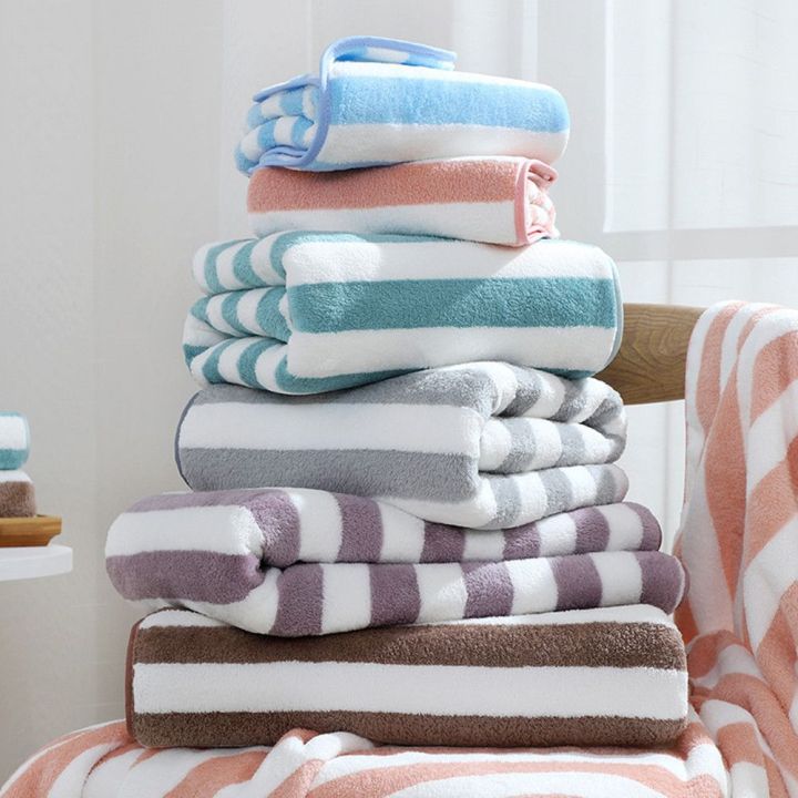 Men Women Large Fast Drying Absorbent Bath Shower Face Hair Towels Coral Velvet Towel Super Soft