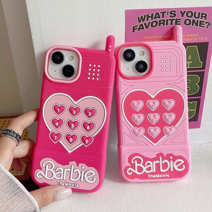 Luxury Barbie Mobile Protect Phone Case for iPhone 15 14 13 12