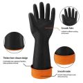 1 Pair Industrial 2 Colour Rubber Hand Gloves.