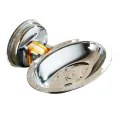 ABS Strong Suction Soap Dish Holder Tray Bathroom Shower Chrome Accessory. 