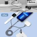 WiWU Wi-C050 Legend Series 3in1 USB-A + Type-C to Lightning – Type-C – Smart Watch Charging Cable 100W 1.2M. 