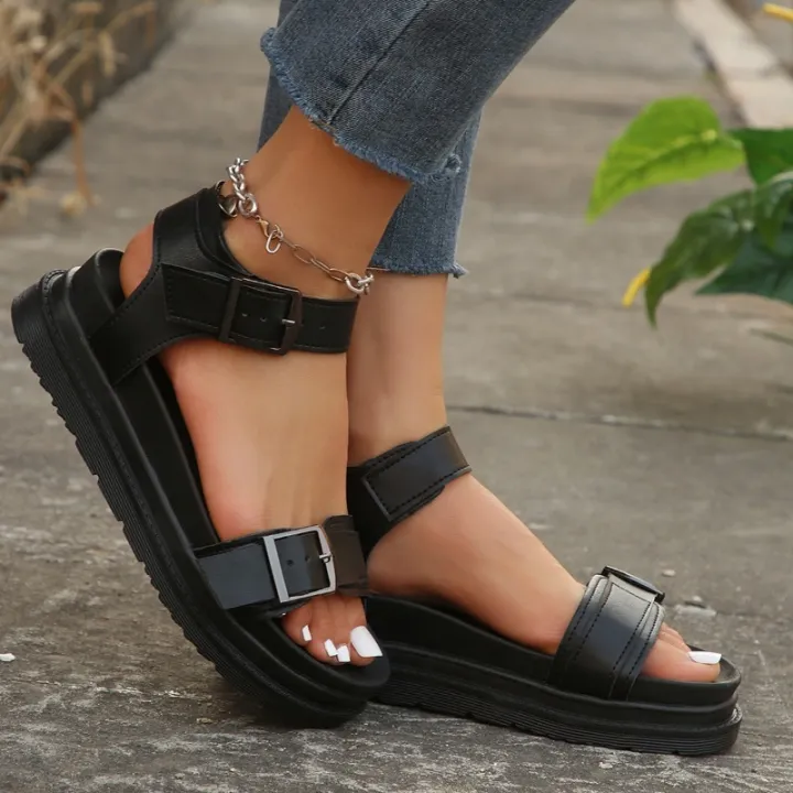 Casual%20GLADIATOR%20Summer%20Modern%20Sandals%20for%20Women%202024%20Fasion%20Solid%20Rubber%20Ladies%20Shoes%20Ankle%20Strap%20Women's%20Sandals%20Zapatos%20-%20Image%205