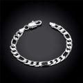 Charm Bracelet Fashion Box Chain Bracelet  for men. 