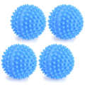 4 x Dryer Balls Blue PVC Reusable Laundry Washing Drying Fabric Ball. 