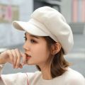 Auutmn Winter Hats for Women Solid Plain Octagonal Newsboy Cap Men Ladies Casual Wool Hat Winter Beret Women Painter Cap. 