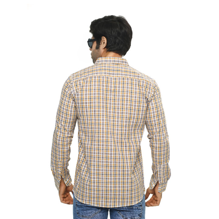 Casual%20check%20shirt%20for%20men%20white%20and%20yellow%20color%20-%20Image%203