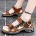 Brand Summer Men's Sandals Genuine Leather Men Slippers Gladiator Men Beach Sandals Soft Comfortable Outdoors Wading Shoes 38-48.