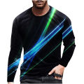 European And American Popular Leisure Men's Sports 3d Printing T Shirt Casual Long Sleeve T Shirts Sport Fitness Tees Top Male.