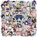 10/50/100pcs Chibi Genshin Impact Klee Mona Xiao Eula Children Anime Lap Suitcase Graffiti Game Scrapbook. 