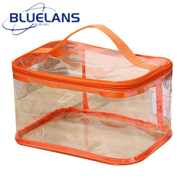 Portable Toy Storage Solution Large Capacity Waterproof Clear Toy Storage Bags with Zipper Closure Set of 4 Transparent Organizer Pouch for Cosmetics Buyers' Favorite Pvc Toy Storage Bag