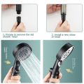 Water Saving Spray Pause Switch Hard Water Softener Handheld Shower Head High Pressure with Carbon Filter with 5 Spray Modes. 