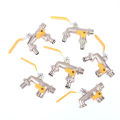Double Head Water Faucet 1/2'' 3/4'' Water Splitter Connector Coupling Adapter.