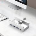 4 Ports Aluminum External Dock Multi Interface Docking Station Portable Card Reader for Laptop.