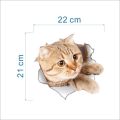 Lavish indulgent - 3D Broken hole Design Cute Cat Art 3D Wall Sticker Decal Children Room Decor 3D Cat Sticker - Sensible - Must Have. 