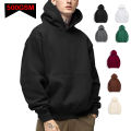 500GSM Heavy Weight Fashion Men's Hoodies New Autumn Winter Casual Thick Cotton Men's Top Solid Color Hoodies Sweatshirt Male. 