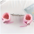 Explosive Leather Plush Shackles Foot Shackles With Chain, Multi-Color Optional. 
