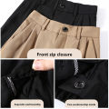 Women'S Loose Spring Summer 2024 New High Waist Wide Legs Slim Casual Trousers Korean Fashion Trend Female Suit Straight Pants. 