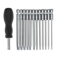 13Pcs 100mm Torx Long Screwdriver Bits Set, Magnetic Torx Bit Set T6-T40, 1/4 Inch Hex Shank Electric Screwdriver Tools. 