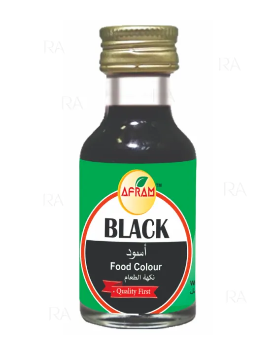 Afram Black Food Colour - Black Food Colour  28ml Per Piece