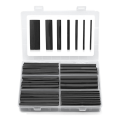 180 PCS Heat Shrink Tubing Kit 3:1 Ratio Adhesive Lined Marine Grade Shrink Wrap Industrial Heat-Shrink Tubing Black. 