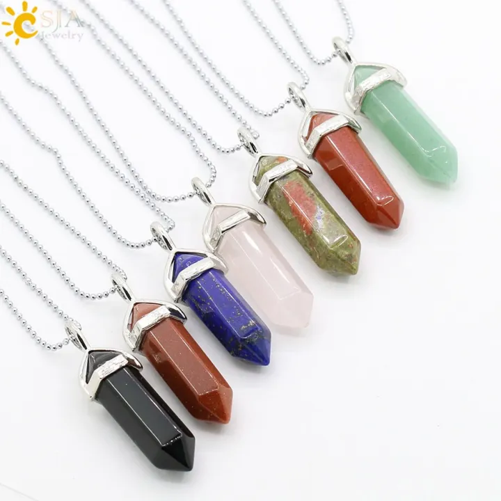 Csja%20Natural%20Stone%20Necklace%20Crystal%20Pendant%20Necklaces%20Hexagonal%20Reiki%20Chakra%20Raw%20Purple%20Gem%20Women%20Jewelry%20E056%20-%20Image%206
