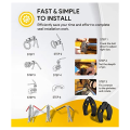 3 Pack Hydraulic Seal Installation Tools Hydraulic Cylinder Piston Repair Seal Kit Alloy Steel Wrench for Farm and Construction Equipment. 