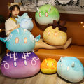 Happy Night 35-45cm Kawaii Genshin Impact Slime Game Plush Toy Stuffed Cartoon Geo Cryo Baby Sleeping Pillow Cute Gift Girl Kid Room Decor. 