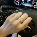 Follow Cloud 1.5ct Pearl Water Drops Pear-shaped Moissanite Diamond Rings for Women Wedding Band Jewelry S925 Sterling Silver. 